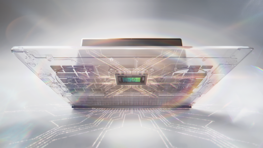 Transparent computer processor with exposed circuitry and cooling fans